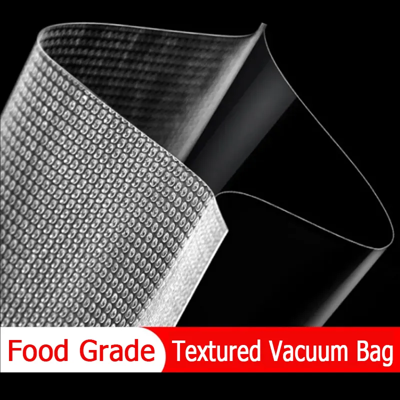 100 Uds bolsas de vacío 9x13cm bolsa texturizada de plástico para máquina de sellado al vacío bolsas de sellado empaquetadoras de embalaje ahorradoras