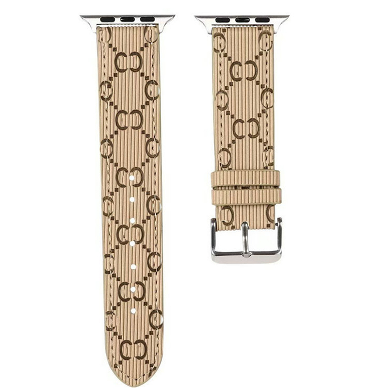 Designer Luxury For Apple Watch strap for Apple iwatch4/3/2/5/6/7 new leather wristband 41/42/44/45m strap tree pattern ins Europe and the United States explosive iWatch