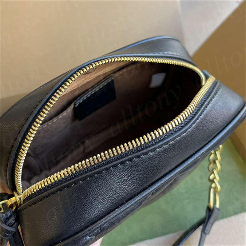 5A sac à bandoulière design sac à main à rayures classiques chaîne en or en cuir couleur unie sac de messager à rayures carrées pour dame