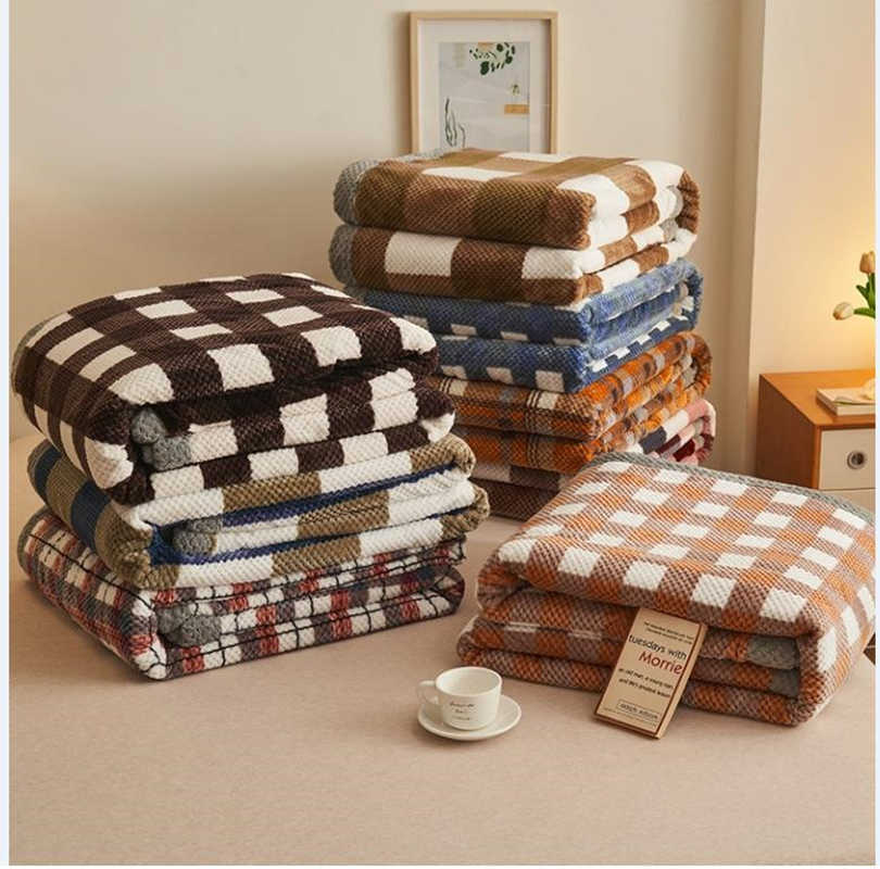 Blanket Knit Blanket Throw Soft Chenille Yarn Knitted Blanket Machine Washable Crochet Handmade Knit Throw Blanket for Couch Bed HKD230925