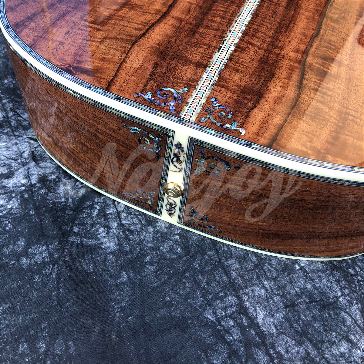 Cutaway 41 pollici D Style All Koa Wood Acoustic Guitar Intarsi in vero abalone Albero della vita