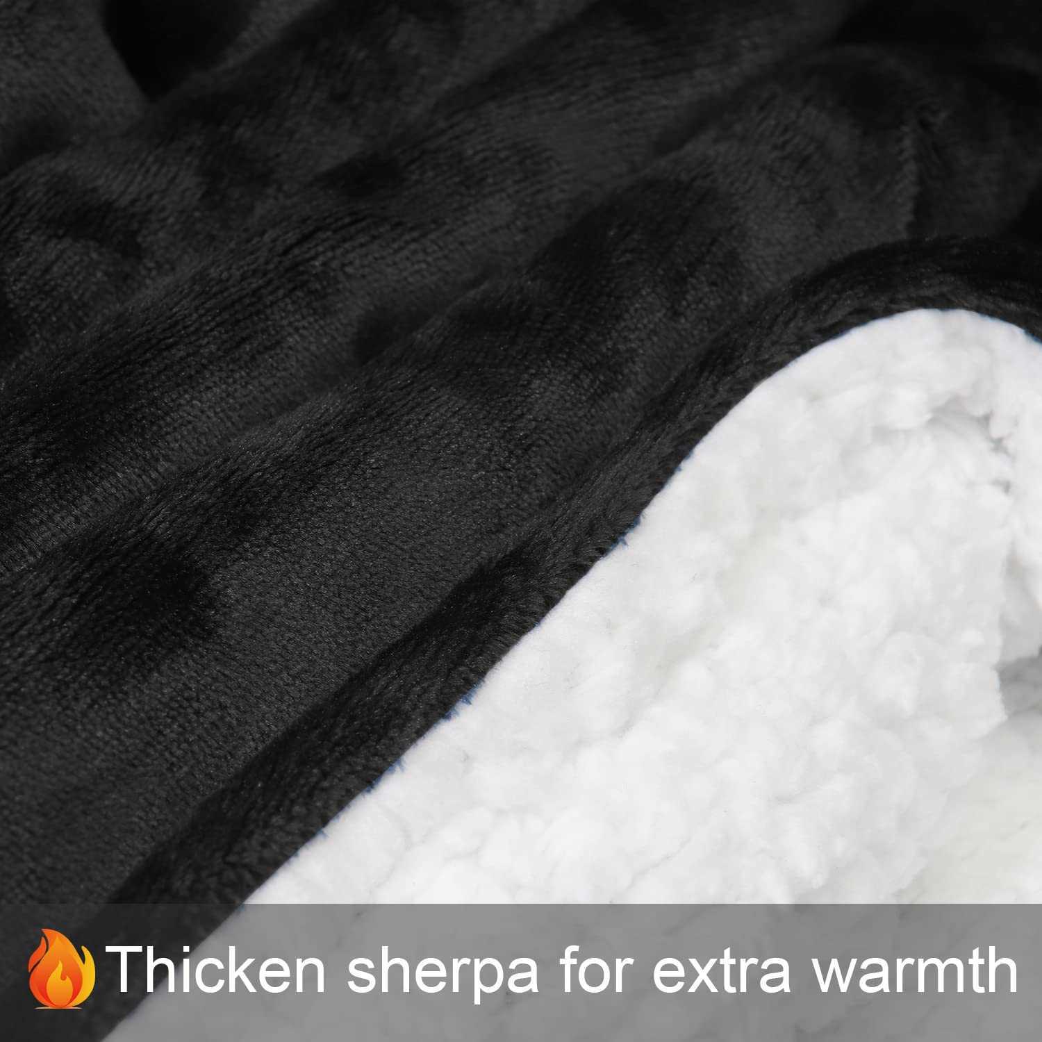 Blankets Blanket Hoodie Sherpa Fleece Oversized Wearable Blanket Warm Thick Big Hooded Sweatshirt Blanket for Women Adults Men Teens HKD230922