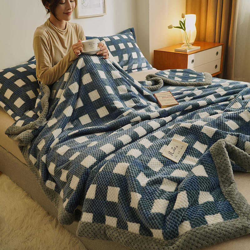 Blanket Knit Blanket Throw Soft Chenille Yarn Knitted Blanket Machine Washable Crochet Handmade Knit Throw Blanket for Couch Bed HKD230925