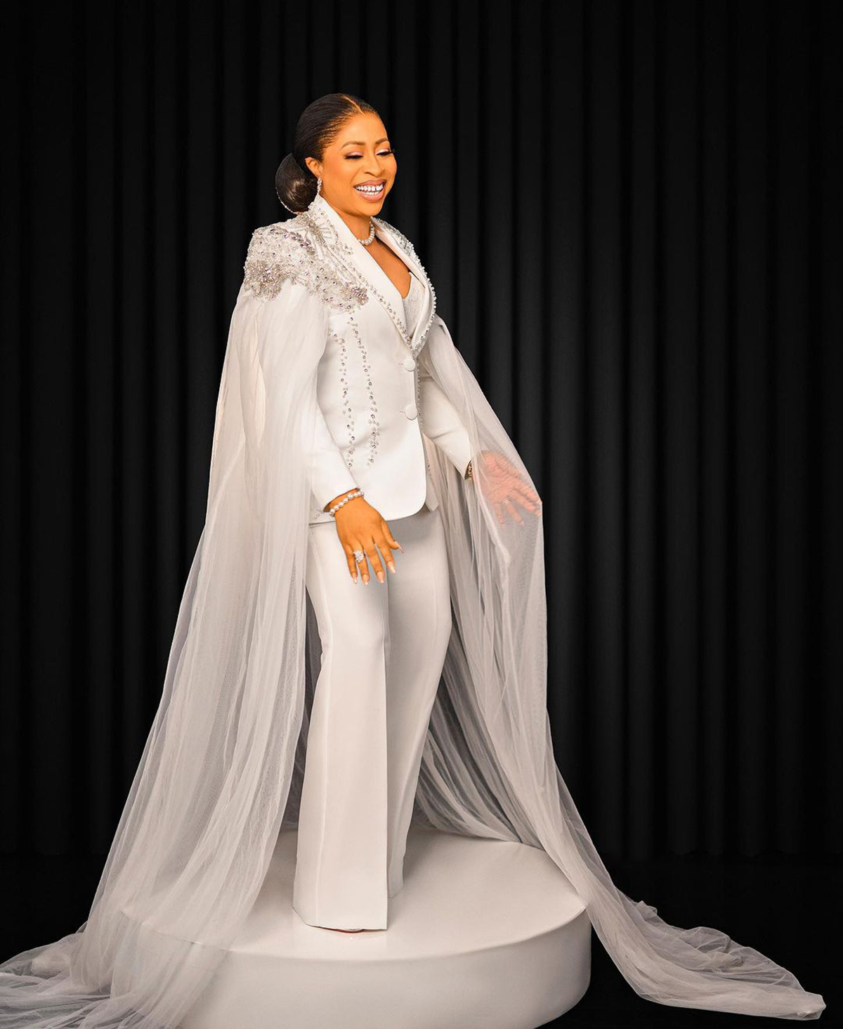 Beading Women Wedding Tuxedos With Wraps Mother Of The Bride Pants Suits Custom Made Tuxedos For Ladies Party Prom Wear 