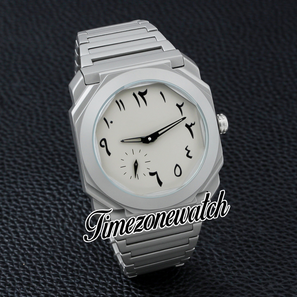 新しいOcto Finisimmo 103011 102713自動機械メンズウォッチアラビアスクリプトダイヤルチタンスチールブレスレット限定版Watches TWBV TimeZoneWatch Z05i