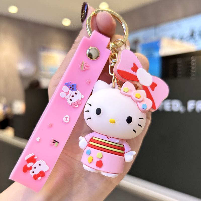 8 Styles Cute Anime Keychain Charm Key Ring Lovely Japanese Classic Animes Doll Couple Students Personalized Creative Valentine's Day Gift AA188 DHL