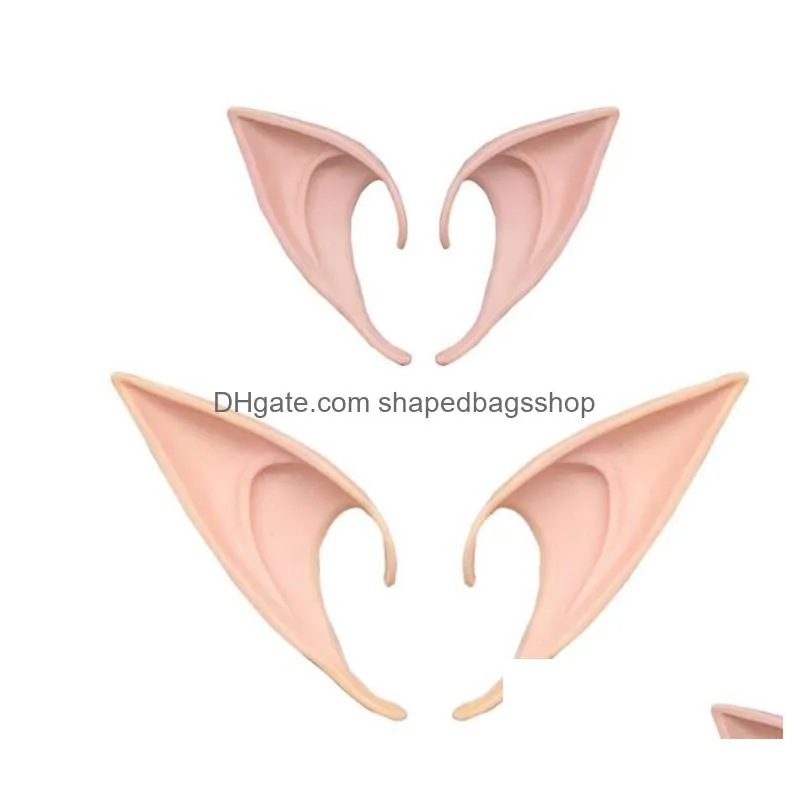 elf ear halloween fairy cosplay accessores vampire party mask for latex soft false ear 10cm and 12cm sn961