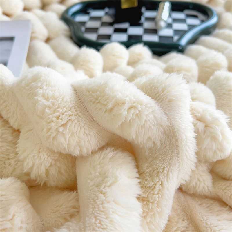 Blankets Soft Blanket INS Solid Color Sofa Cover Winter Warm Bedspread on The Bed Office Air Conditioning Blankets Bedroom Decoration HKD230922