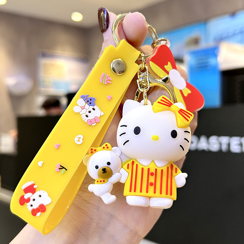 8 Styles Cute Anime Keychain Charm Key Ring Lovely Japanese Classic Animes Doll Couple Students Personalized Creative Valentine's Day Gift AA188 DHL