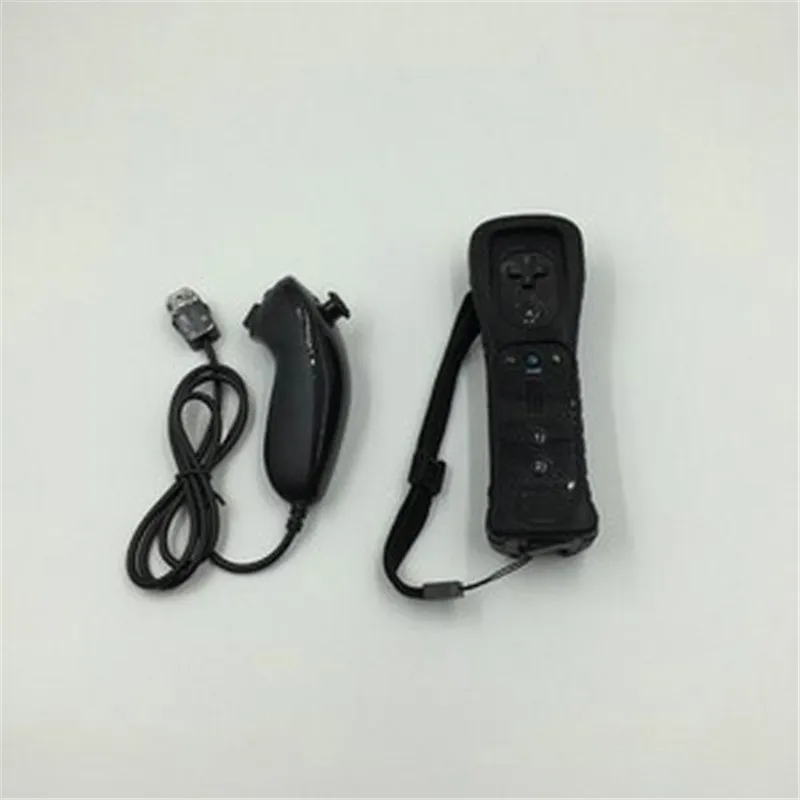 2 I 1 Retail Building Motion Plus Remote och Nunchuck Controller för Wii Games Wireless Controle Joystick JoyPad