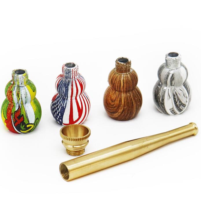 Latest Gourd metal Smoking Pipe Multiple Colors Filter Jamaica Tobacco Cigarette Hand Spoon Pipes Tool Accessories Oil Rigs