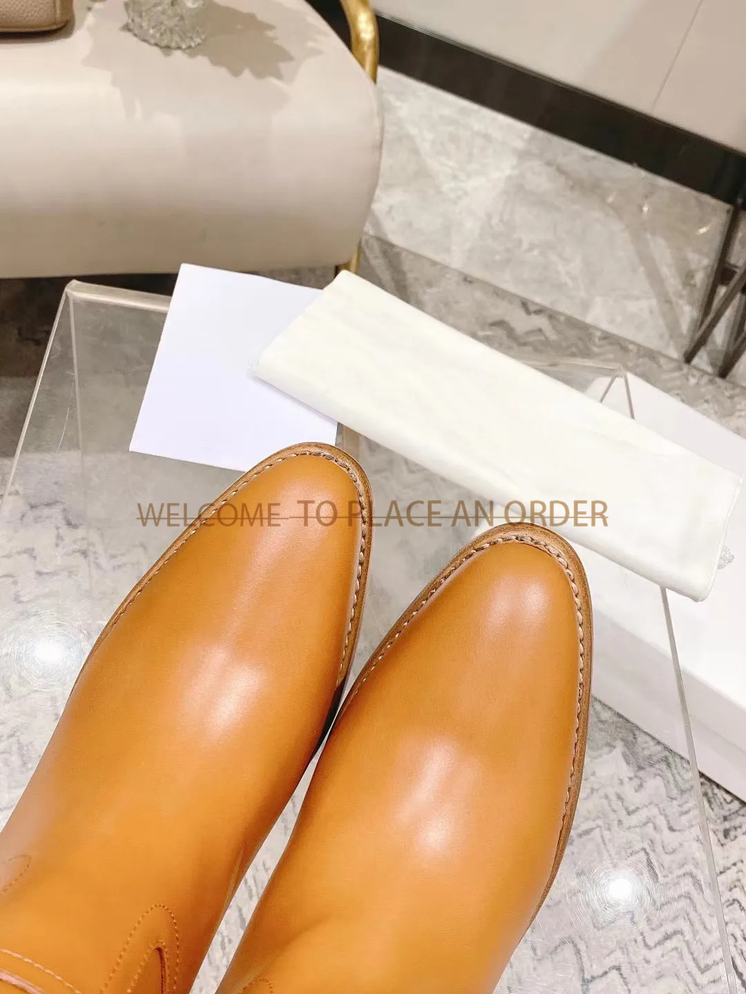 Designer Boots Autumn Winter Leather Boots Brand Women Solid Color Thick Heel Fashion High Quality Boots Motorcycle Riding Women 35-40