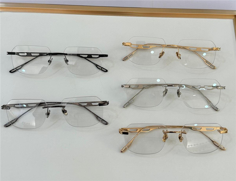 Nouvelles lunettes de prescription de mode L'ULTIME classique sans monture forme carrée K monture en or lunettes optiques lunettes de style d'affaires simples avec étui