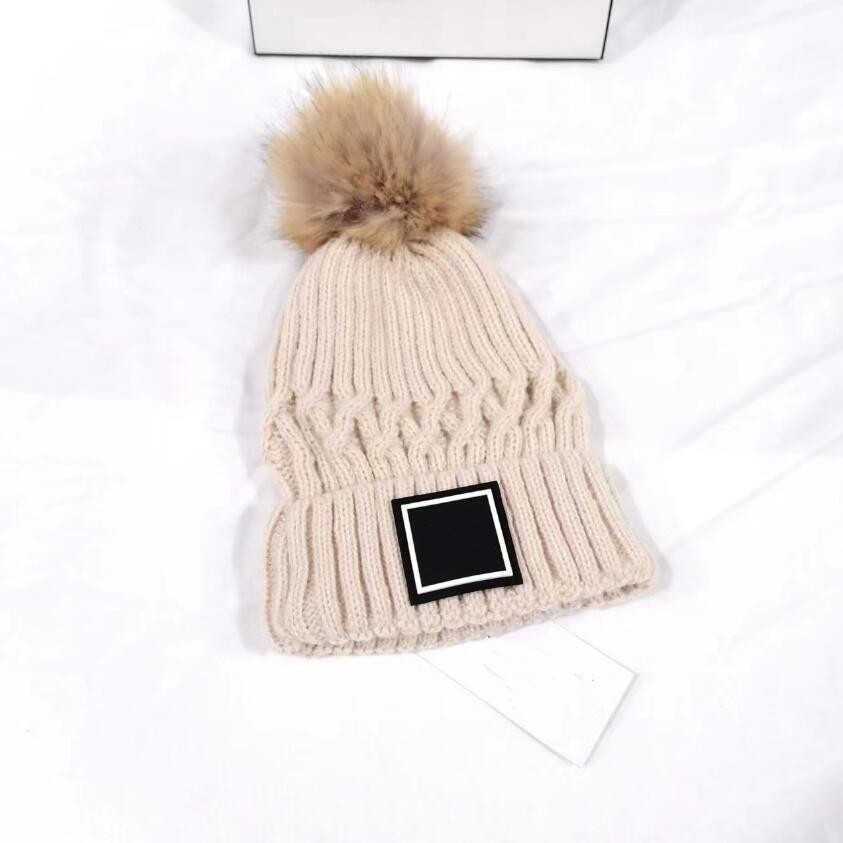 Women Beanie Luxury Hats Winter Warm Knit Warm Slouchy Beanies for Women Fur Pompom Cap Designer Caps Xmas Gifts