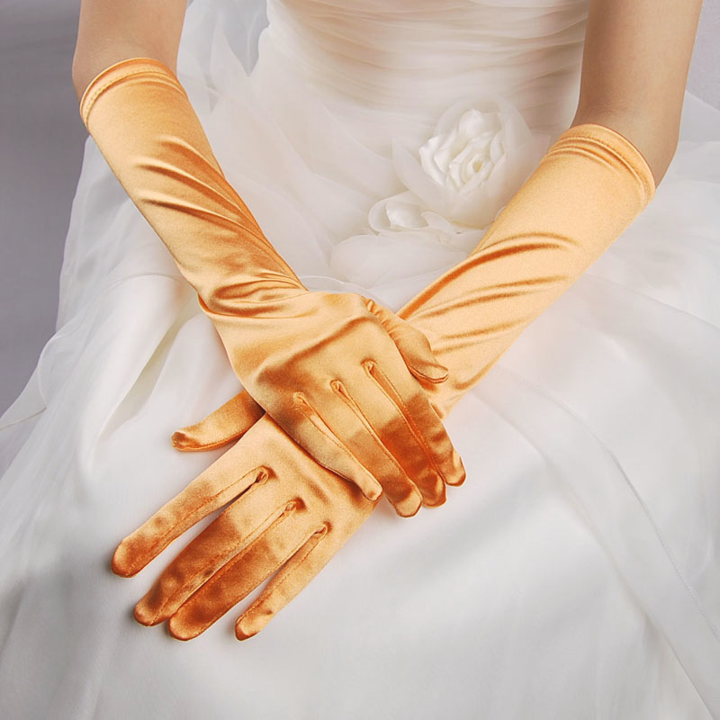 Bridal Gloves satin wedding gloves etiquette bridal sexy dinner gloves