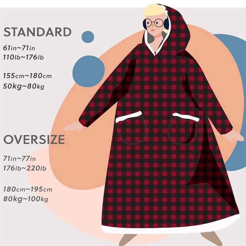 Blanket 2023 Super Long Flannel Blanket with Sleeves Winter Hoodies Sweatshirt Women Men Giant TV Blanket Oversized New Pullover Fleece HKD230925