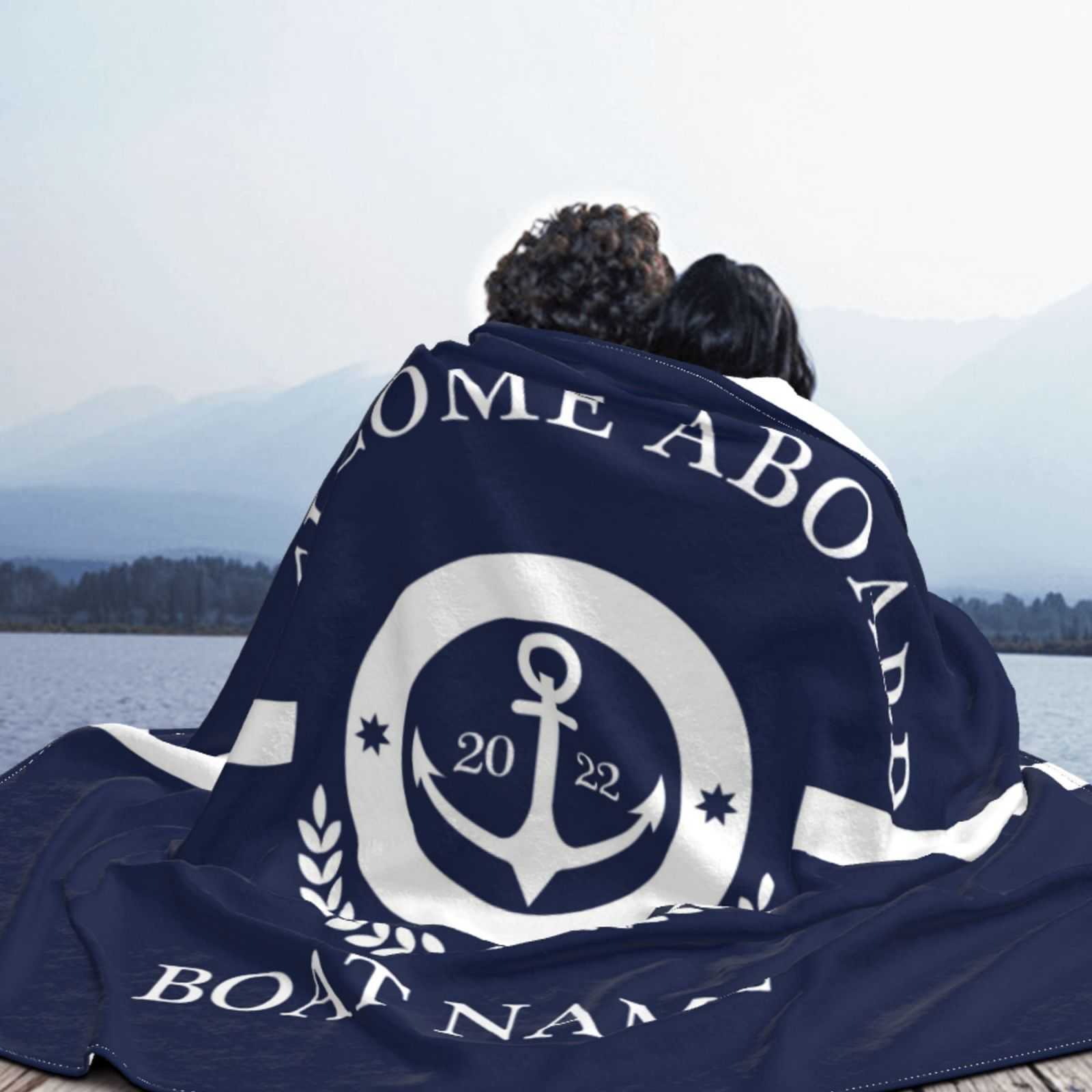 Blankets Deep Sea Color Nautical Decorative Printed Flannel Blanket Breathable Ultra Warm Bedding and Travel Blanket Autumn Customizable HKD230922