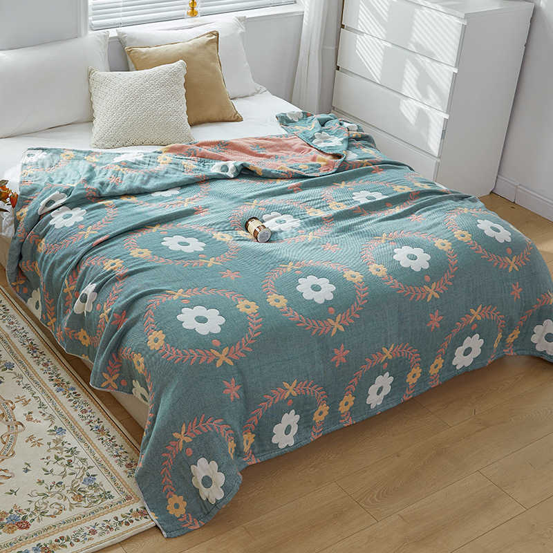 Coperte In puro cotone Waffle Divano letto Asciugamano in pizzo Coperta viaggi Ufficio Singola Doppia Aria condizionata Biancheria da letto sottile Coperta Coperte morbide HKD230922