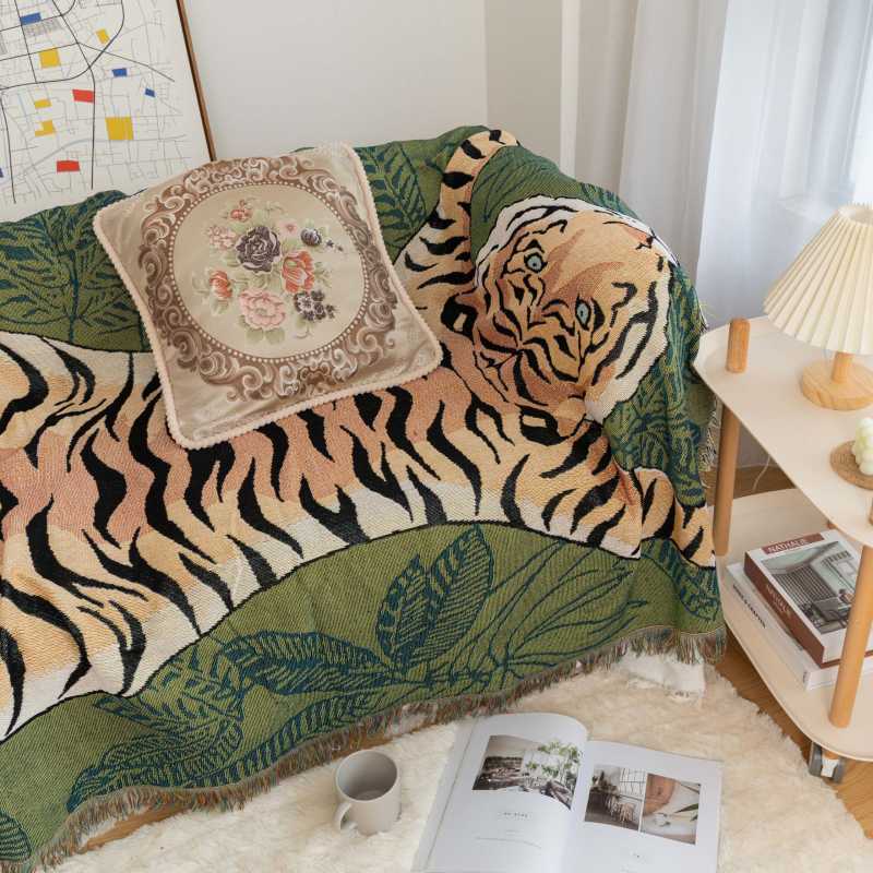 Filtar Creative Tiger Filtar For Beds Cartoon Human Made Soffa Home Decorative Throw Filt Cotton Trend Outdoor Camping Picnic Mat HKD230922