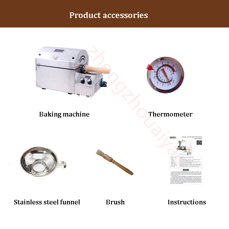 Tostador de café de 110V y 220V, tostadora de granos de café comercial de 400g, herramientas para hornear de acero inoxidable