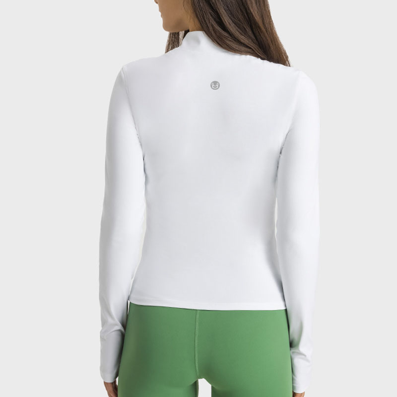 Veste de Yoga à Col Montant Demi-Zip pour Femme avec Taille Élastique Slim, Veste Sportive de Remise en Forme Gainante Automne Hiver Nouvelle Arrivée VELAFEEL