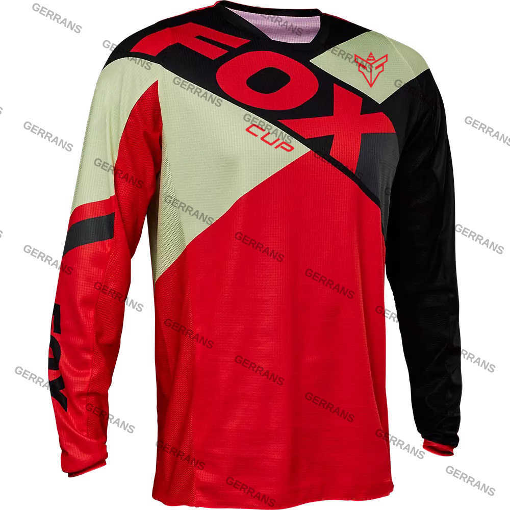 2023 maillots de descente Fox Cup VTT chemises vtt tout-terrain DH noir maillot de moto Motocross vêtements de sport vélo