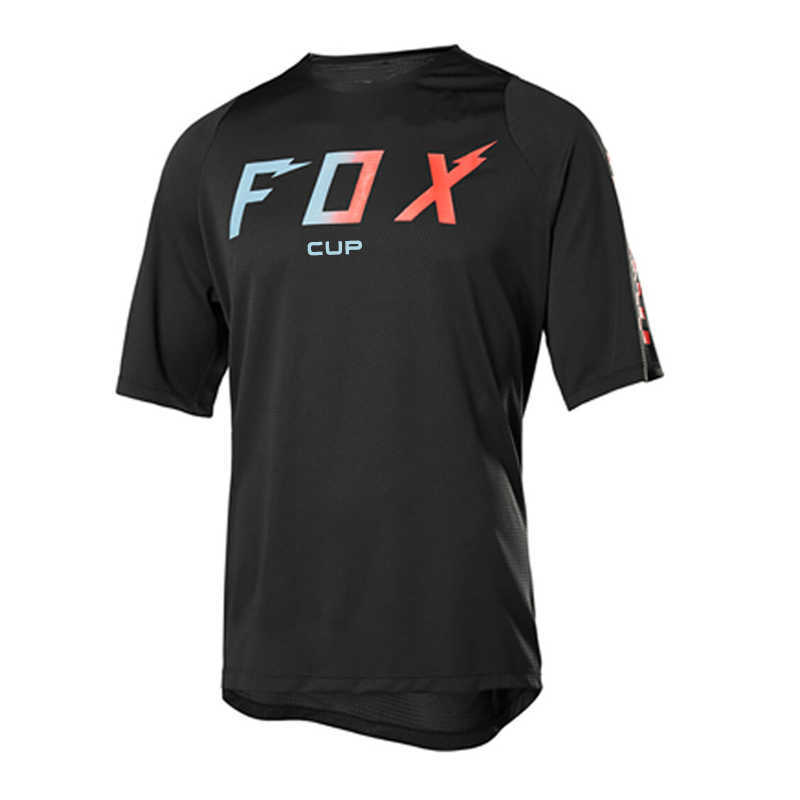 Maillot de cyclisme à manches courtes pour hommes, T-shirt de descente, FOX Cup, Motocross, moto de montagne