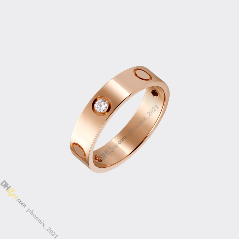 Designer Ring Jewelry Designer for Women Love Ring 3 Diamonds Titanium Acciaio Anelli in oro Placcato Gold Mai sbandamento non allergico Gold Ring193J