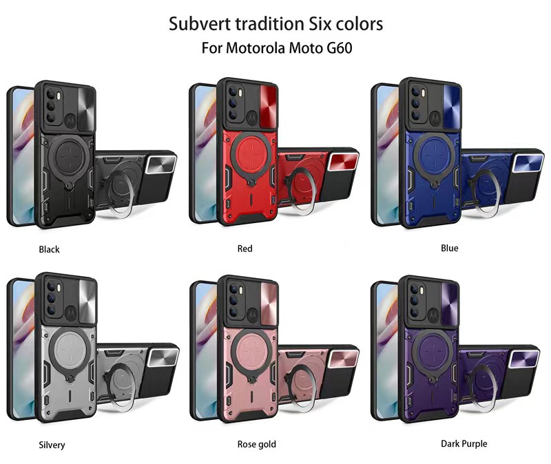 Voor Motorola Moto G Pure Power Play Stylus 4G 5G 2023 G71 5G EEN Rand 20 30 Pro Ultra Armor Cases Magnetische Autohouder Metalen Ring Slide Camera Lens Bescherm Cover Case