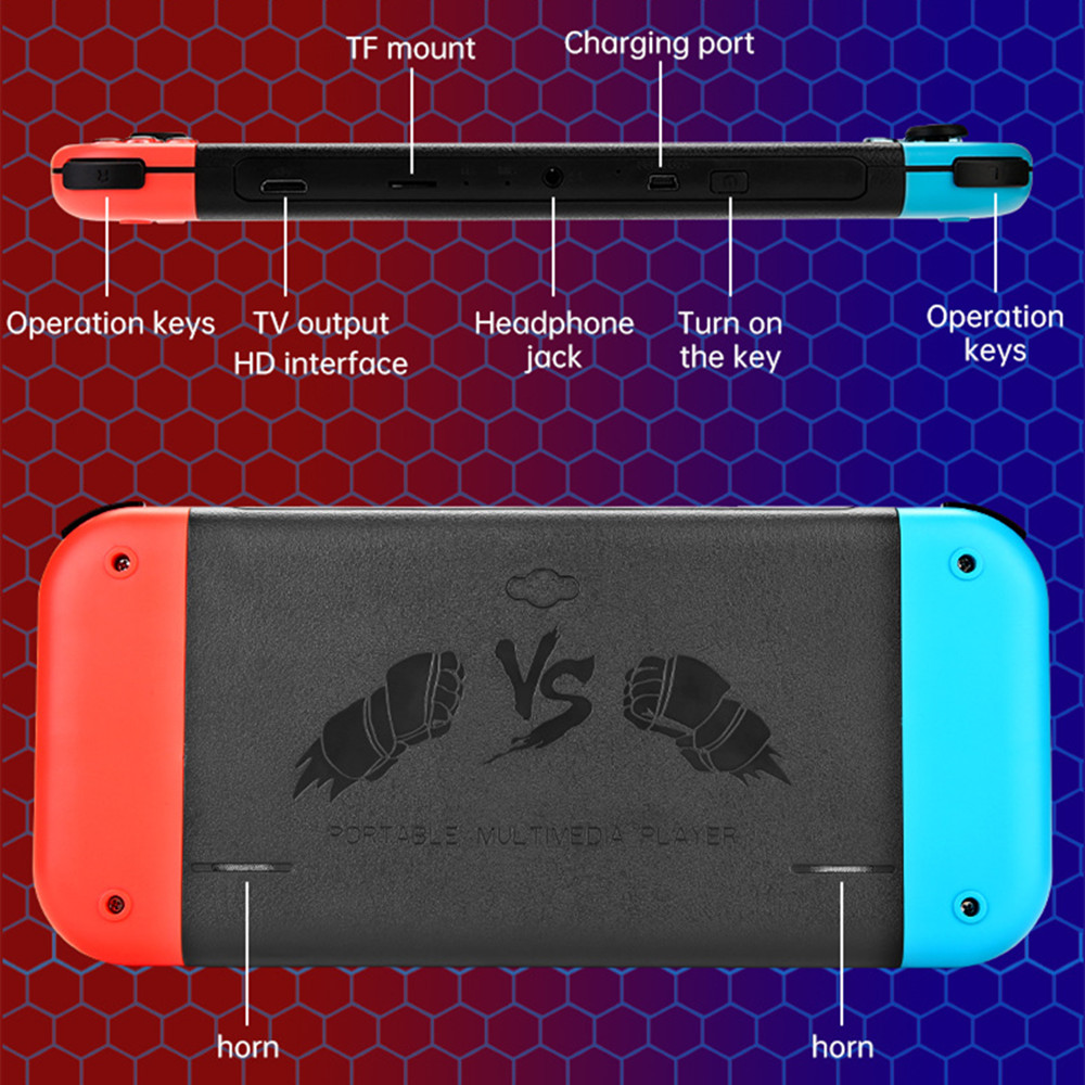 Console di gioco portatile X80 Schermo da 7 pollici 16G HD Lettore di giochi retrò 3000mAh Integrazione di oltre 20000 giochi