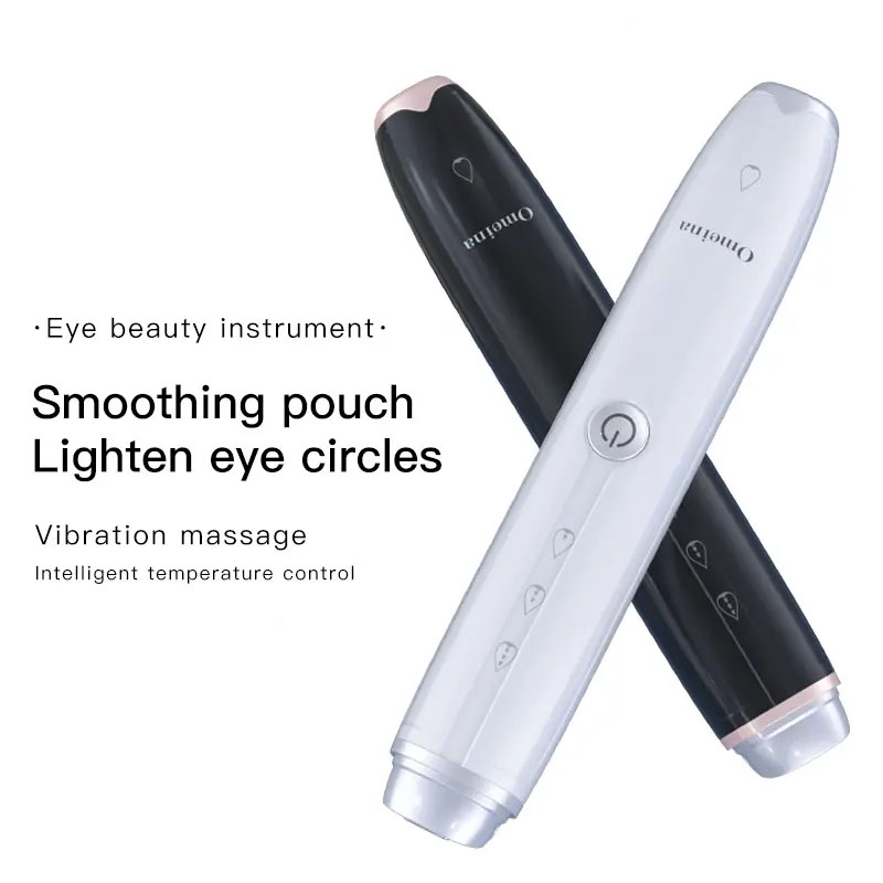 Elektrische Ionische Trillingen Ogen Facial RF Wand Eye Beauty Massager Apparaat voor Donkere Cirkels Oogzakken Rimpel Verwijdering Anti Aging Radiofrequentie Huidverjonging