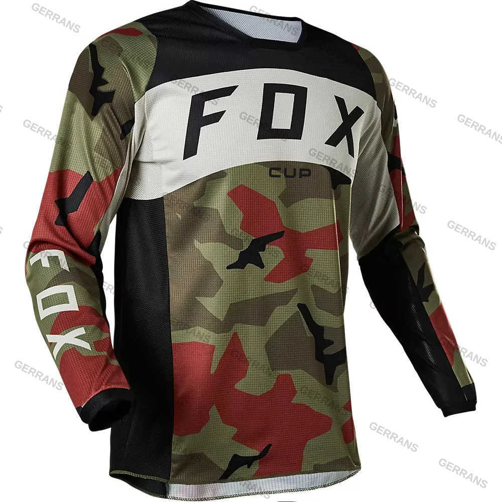 Maglie da discesa da uomo Fox Cup Mountain Bike Camicie MTB T-shirt fuoristrada DH Maglia da moto Motocross Abbigliamento sportivo Abbigliamento bici