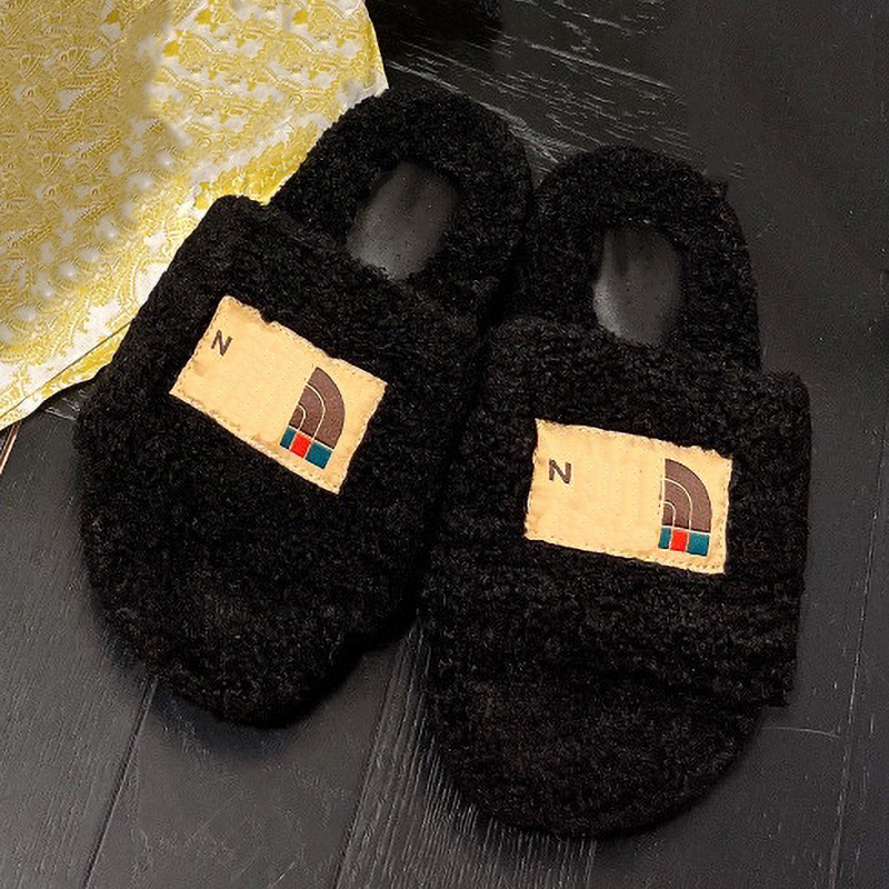 Luxo Slides Paris Designer Homens Mulheres Chinelos Senhoras Lã Inverno Pele Fofo Peludo Letras Quentes Sandálias Confortáveis Fuzzy Girl Flip Flop Slipper