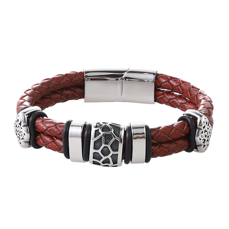 2023 bracelet jewelry designer men's bracelet fashion leather stainless steel retro ladies bracelet bracelet