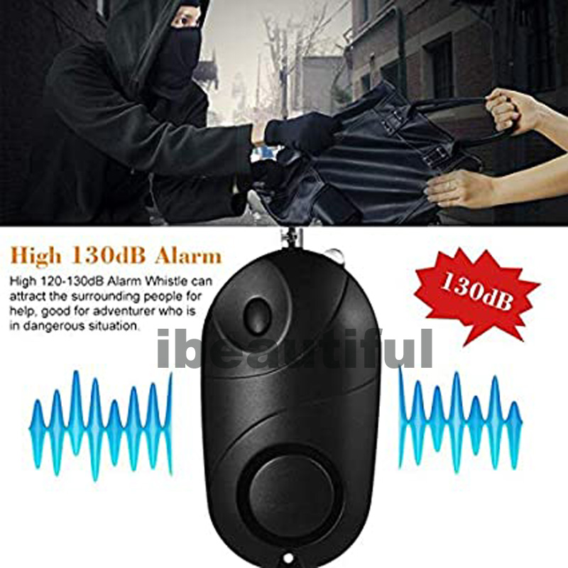 1x Personal Alarm Girl Women Old Man Security Protect Alert Safety Scream Houd Keychain 130dB äggfri frakt