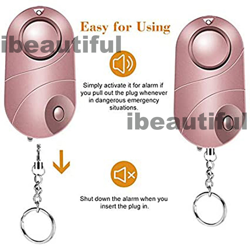 Personal Alarm Girl Women Old man Security Protect Alert Safety Scream Loud Keychain 130db Egg