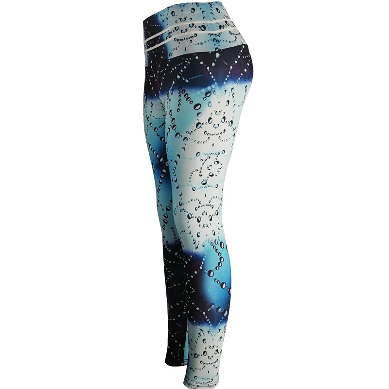 Legging de Fitness avec impression numérique de gouttelettes d'eau, collant Push Up, jegging de Sport, tenue féminine, pantalon de gymnastique extensible