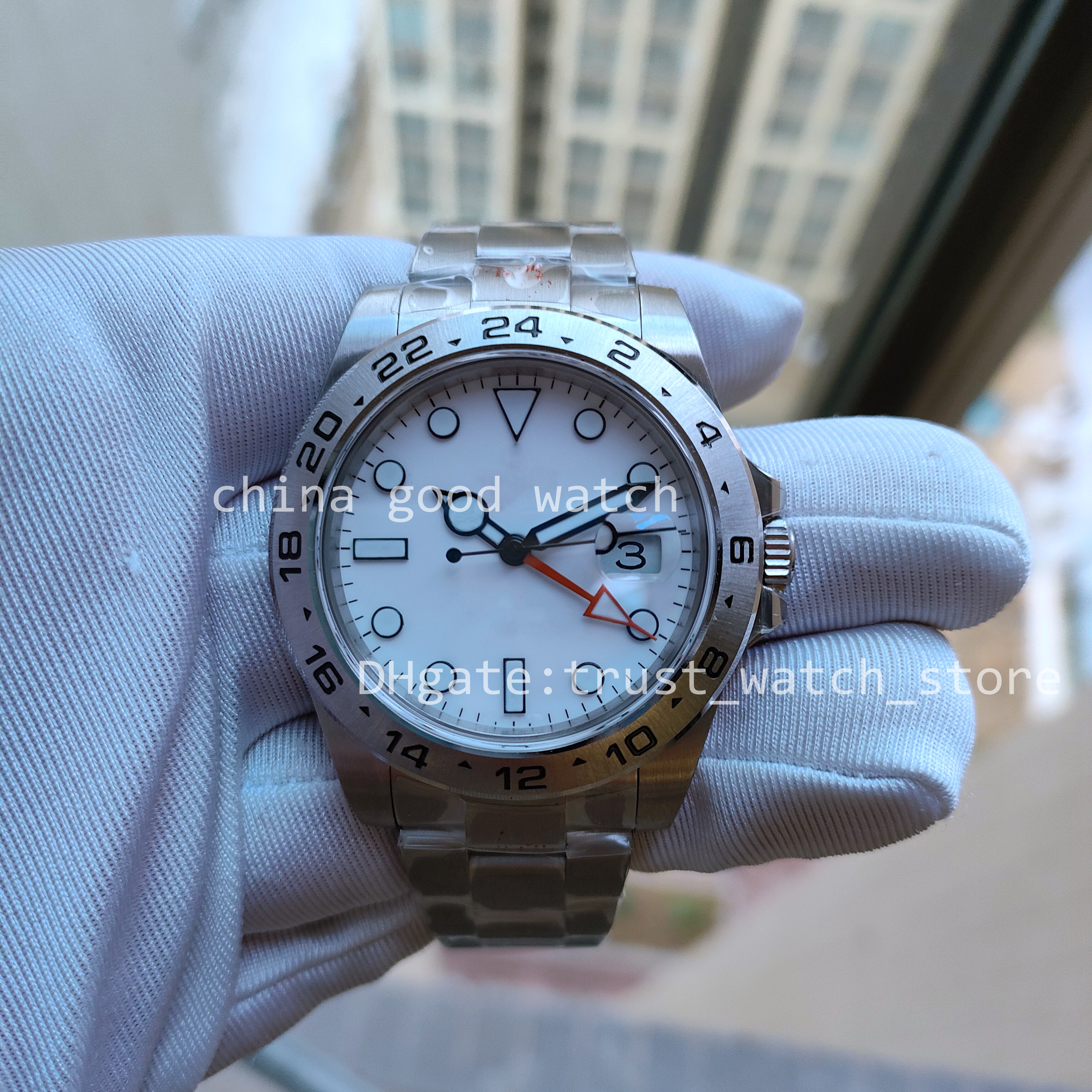 2 kolorowe zegarki Super Quality BP Factory Maker V2 Dostosuj godzinę ręki 42 mm 116570 Stal nierdzewna Automatyczny ruch mechaniczny 233k