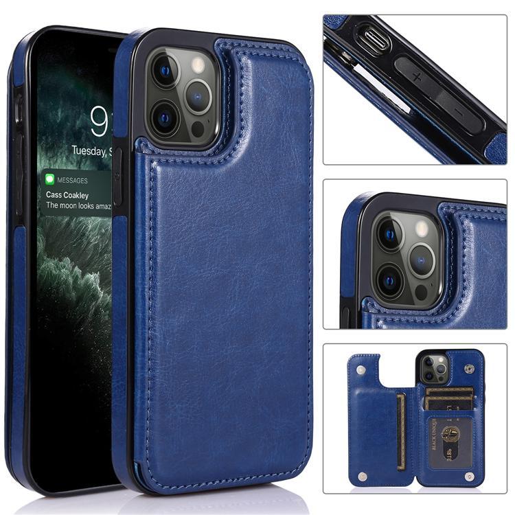Wallet Iphone Case For IPhone 15 14 13 12 11 pro max plus With Card Holder Store 3 Cards PU Leather Dual Layer Shockproof