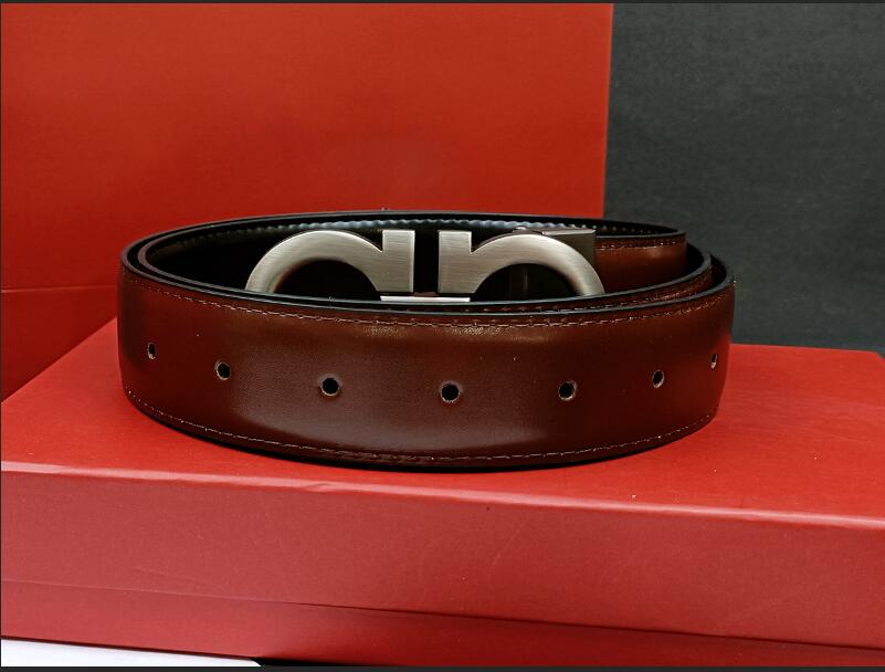 Klassisk FL Smooth Leather Belt Luxury Belts Designer för män Big Buckle Male Chastity Top Fashion Mens Wholesale