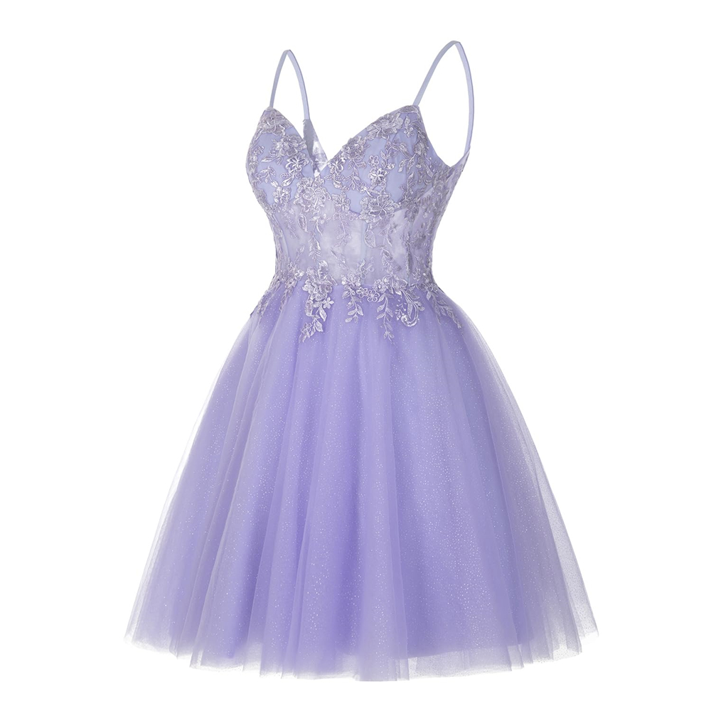 Robes de soirée courtes en dentelle florale avec appliques de perles scintillantes en tulle Illusion Mini cocktail pour occasions formelles d'anniversaire, bal de fin d'études, robes de soirée de cocktail