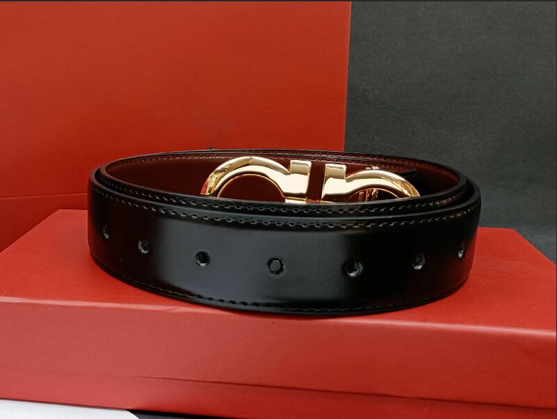 Klassisk FL Smooth Leather Belt Luxury Belts Designer för män Big Buckle Male Chastity Top Fashion Mens Wholesale