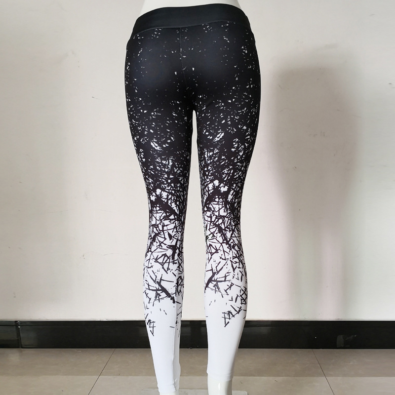 Fitness sport leggins träning leggings kvinnor hög midja digitala tryckta tights yoga byxor gym running sexig