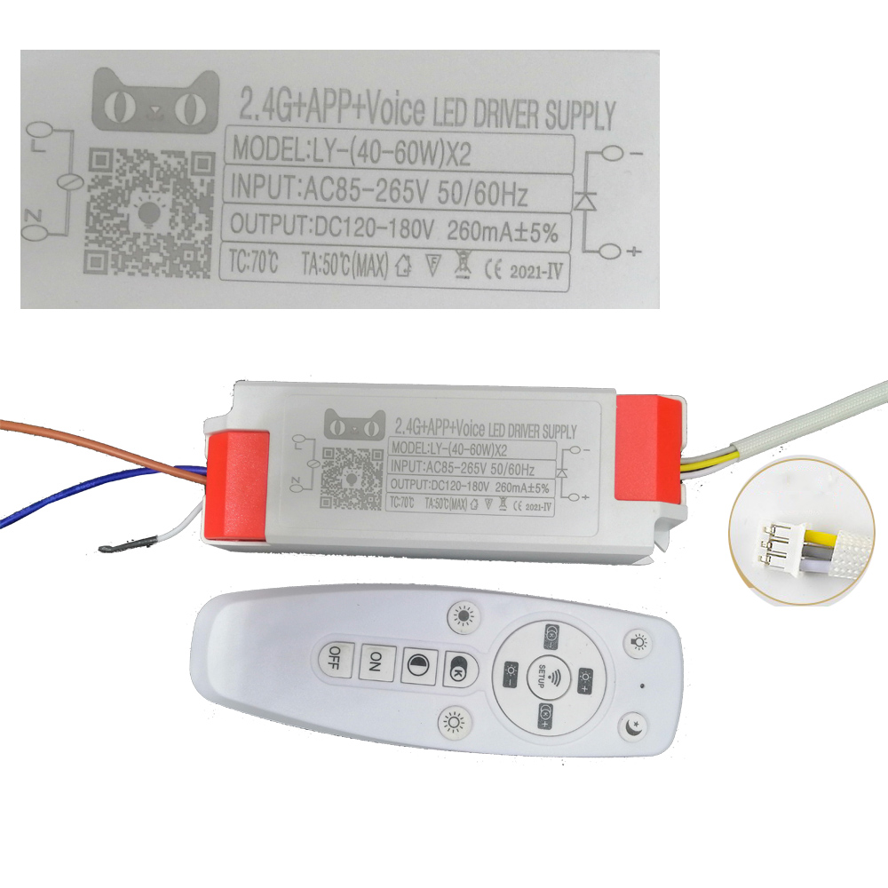 Tmall Elf App Bluetooth Control Dift LED Inteligentny 2.4G zdalny transformator Dimmable Palette Palette Drive do lampy sufitowej itp.