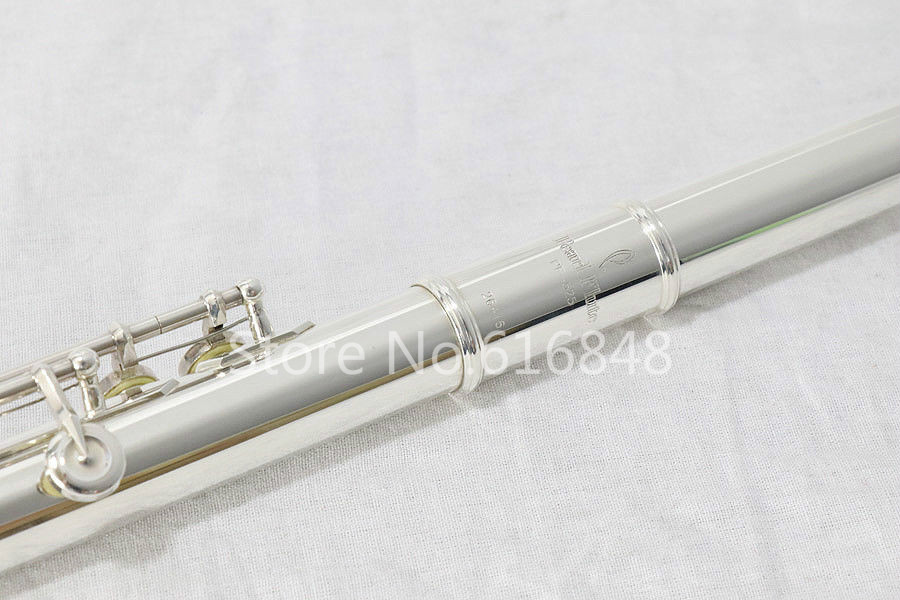 Hot Pearl PF-525 E Cupronickel Flute C Tune 16 Keys Closed Holes Flute With E Key High Quality Silver Plated Musical Instrument