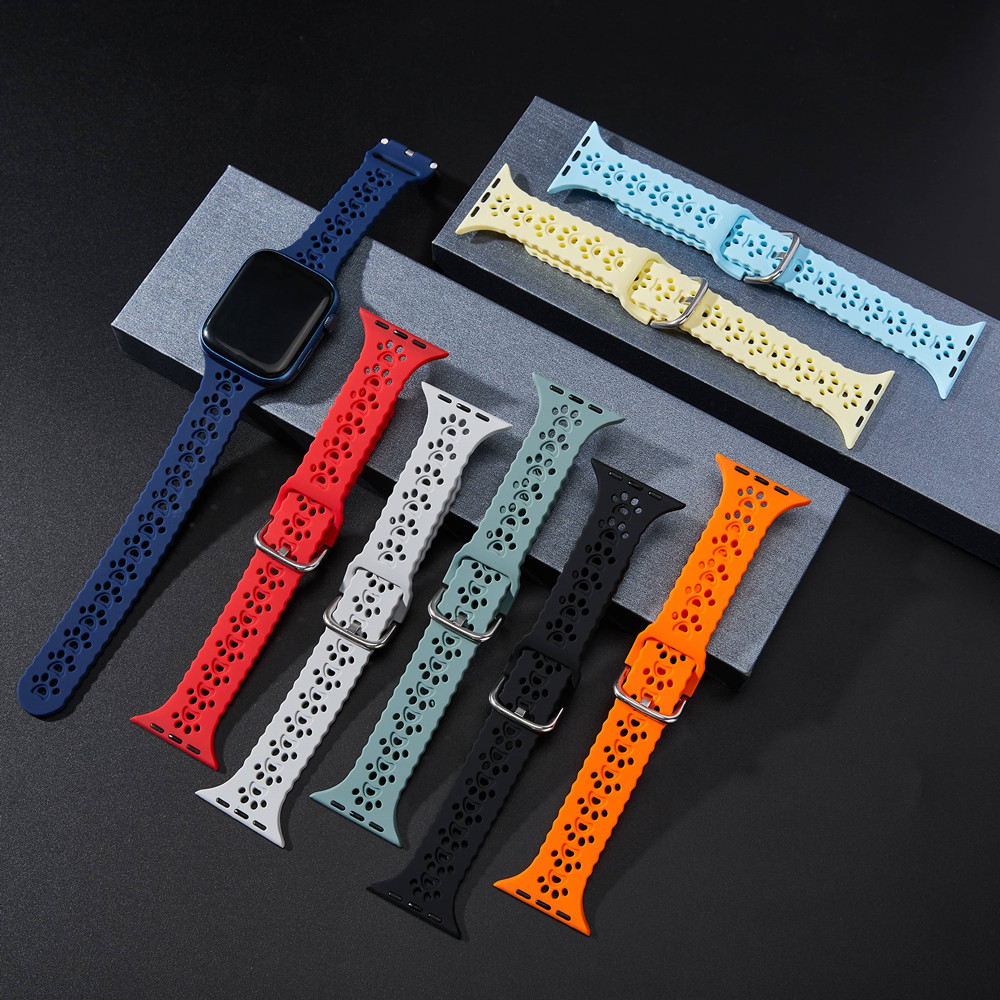 Apple Watch Bands 시리즈 용 중공 조각 강아지의 발 실리콘 Ultra 9 8 7 6 5 4 3 2 1 38mm 41mm 42mm 44mm 45mm 49mm 시계 스트랩