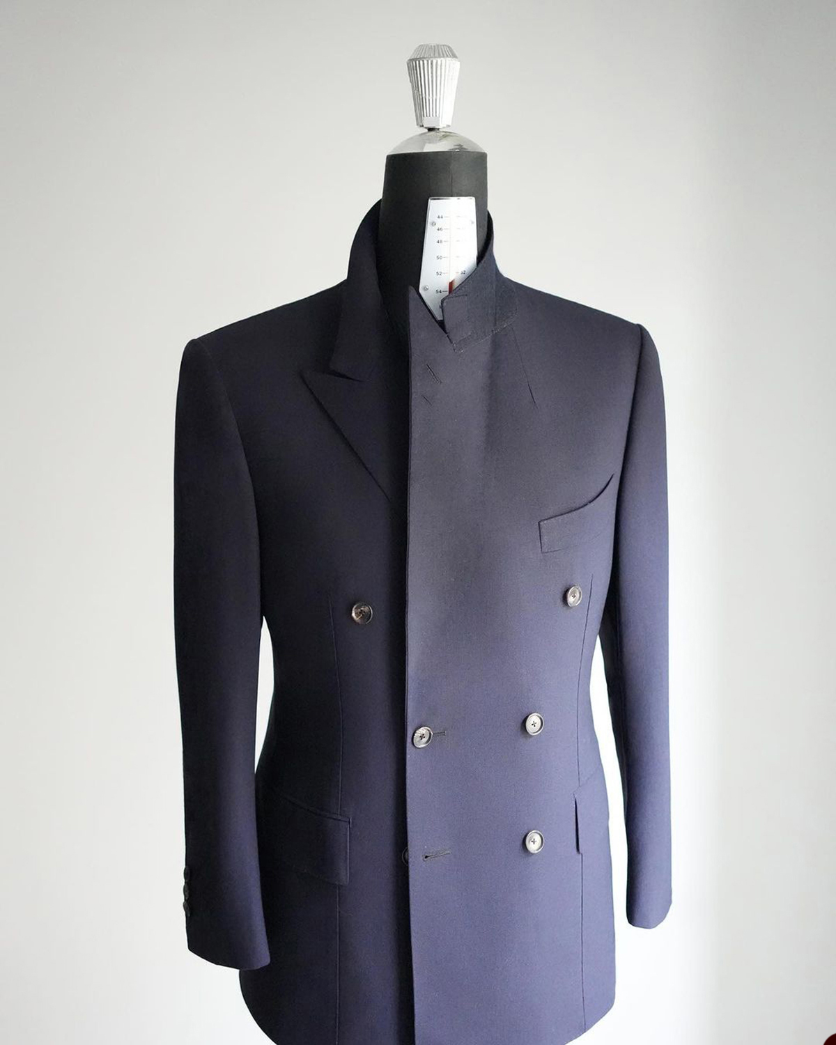 Navy Mens Tweed Coat Wool Formal Groom Wear Vintage Business Customize Tuxedos Blazer Only One Jacket
