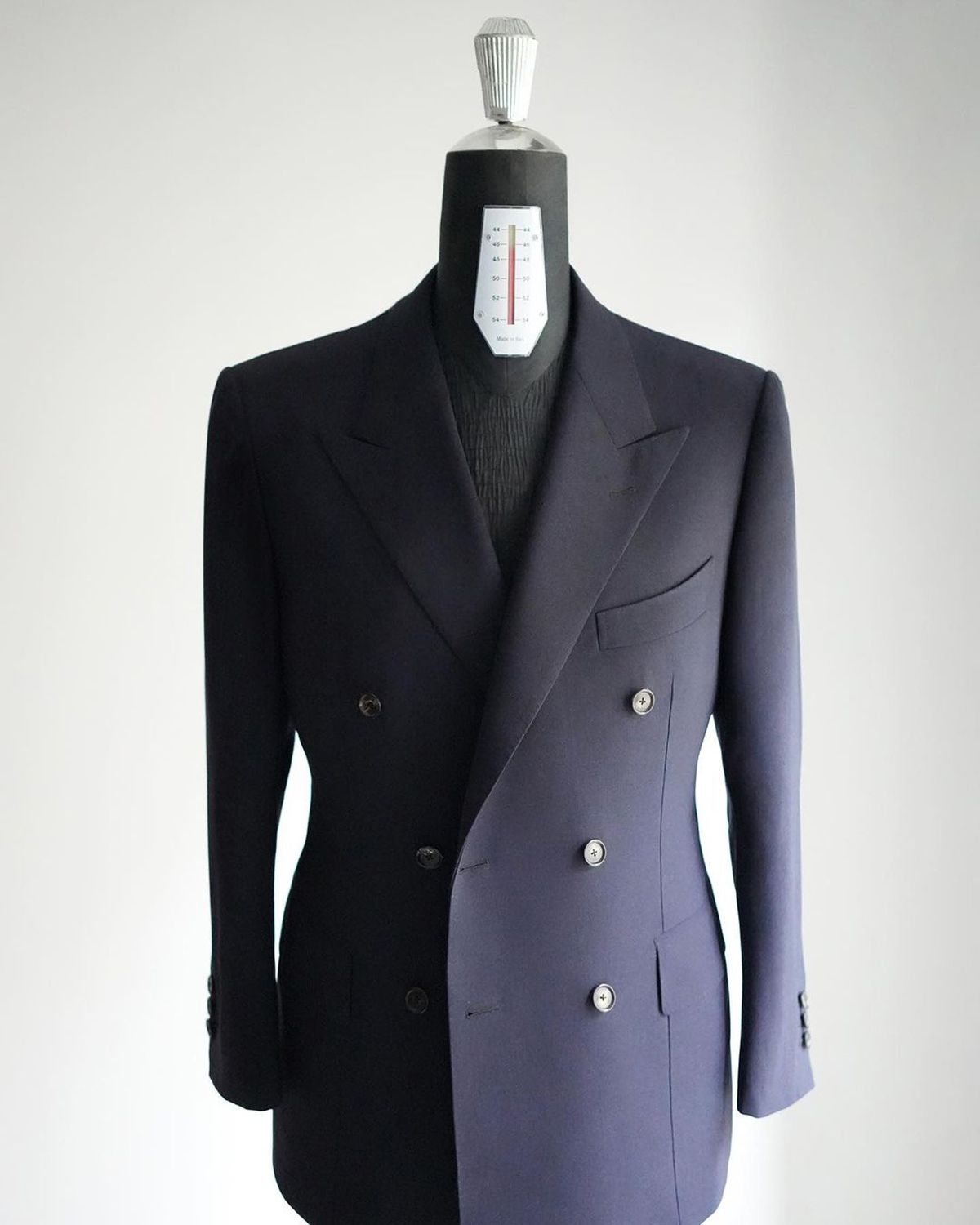 Navy Mens Tweed Coat Wool Formal Groom Wear Vintage Business Customize Tuxedos Blazer Only One Jacket