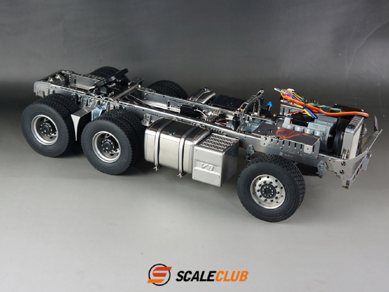 طراز Scaleclub لـ Tamiya 1/14 لـ Man Tractor Upgrade 6x4 6x6 Full Metal Chassis RC Truck Trailer Tipper