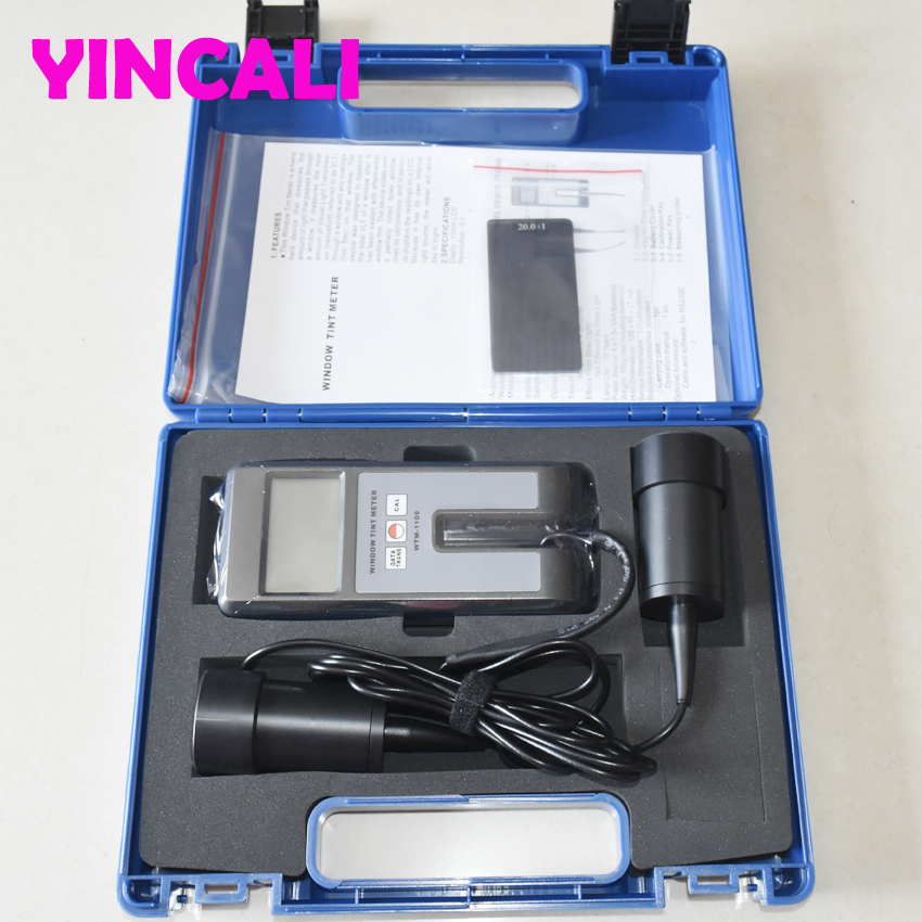 Högupplöst fönsterfärgmätare WTM-1100 Window Tint Film Meter Glass Transmittance Tester WTM1100